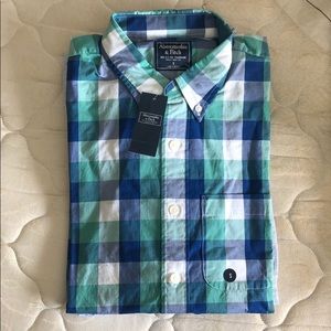 Plaid A&F button down